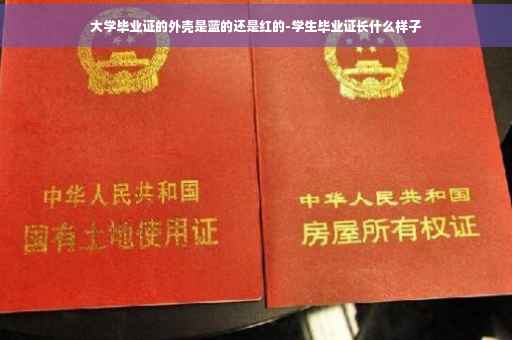 大学毕业证的外壳是蓝的还是红的-学生毕业证长什么样子