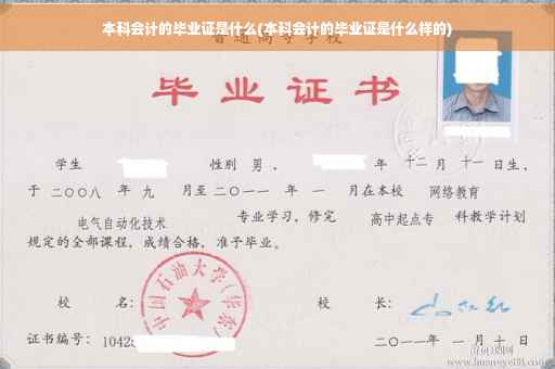 本科会计的毕业证是什么(本科会计的毕业证是什么样的)