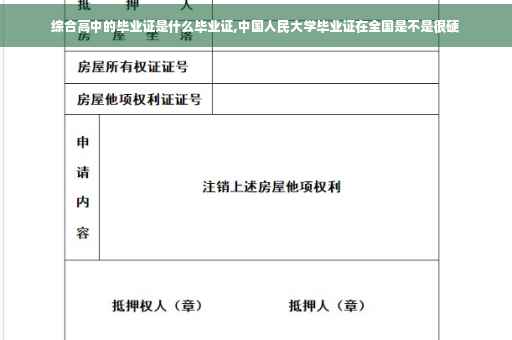 综合高中的毕业证是什么毕业证,中国人民大学毕业证在全国是不是很硬