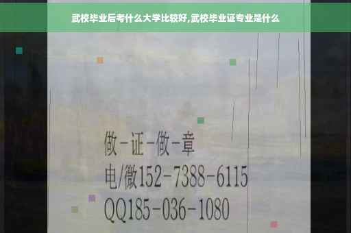 武校毕业后考什么大学比较好,武校毕业证专业是什么