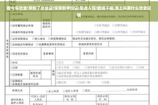我今年毕业!拿到了毕业证!没拿到学位证!想去入伍!能提干嘛,当上兵要什么毕业证呢