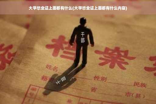 大学毕业证上面都有什么(大学毕业证上面都有什么内容)