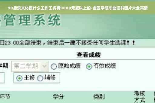 90后没文化做什么工作工资有9000元或以上的-金匠学院毕业证书图片大全高清