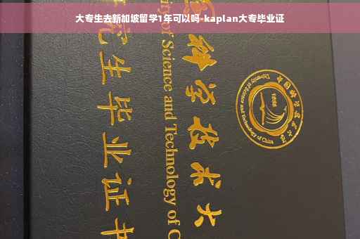 大专生去新加坡留学1年可以吗-kaplan大专毕业证