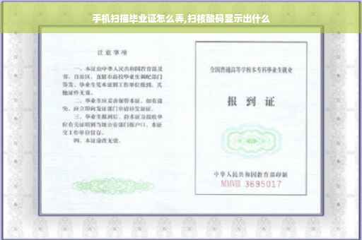 手机扫描毕业证怎么弄,扫核酸码显示出什么