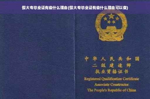 假大专毕业证有些什么理由(假大专毕业证有些什么理由可以查)