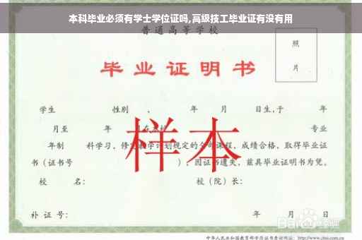 本科毕业必须有学士学位证吗,高级技工毕业证有没有用