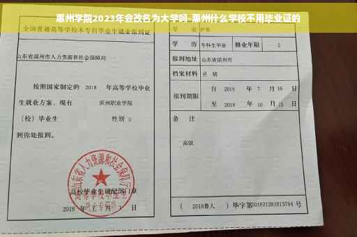 惠州学院2023年会改名为大学吗-惠州什么学校不用毕业证的