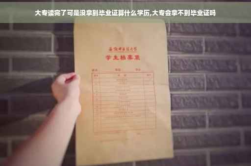 大专读完了可是没拿到毕业证算什么学历,大专会拿不到毕业证吗