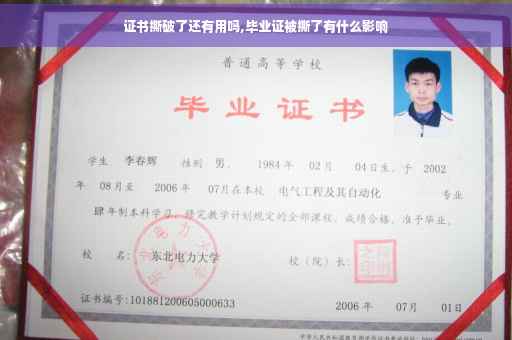 证书撕破了还有用吗,毕业证被撕了有什么影响