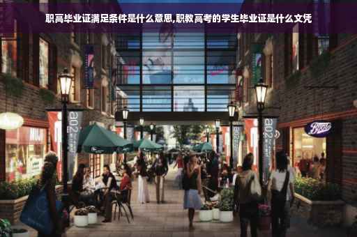 职高毕业证满足条件是什么意思,职教高考的学生毕业证是什么文凭