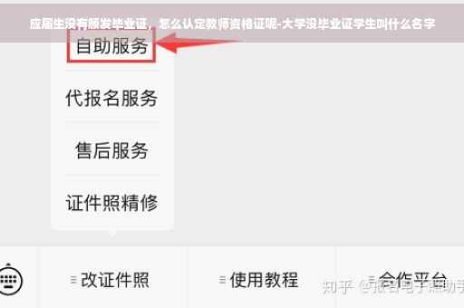 应届生没有颁发毕业证，怎么认定教师资格证呢-大学没毕业证学生叫什么名字