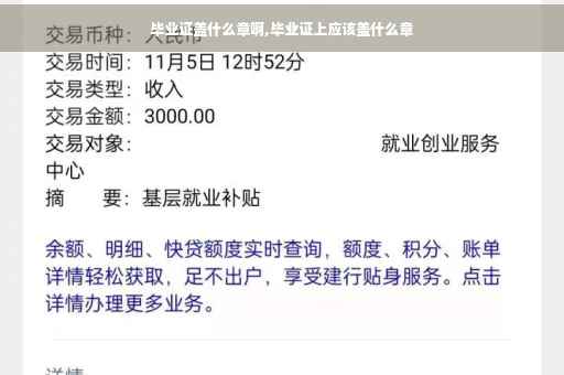 毕业证盖什么章啊,毕业证上应该盖什么章