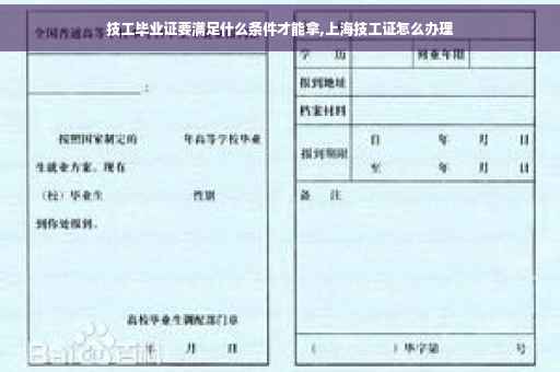 技工毕业证要满足什么条件才能拿,上海技工证怎么办理