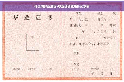 什么叫肄业生呀-毕业证肆业是什么意思