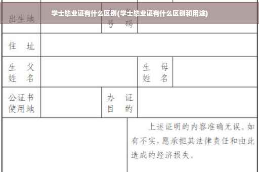 学士毕业证有什么区别(学士毕业证有什么区别和用途)