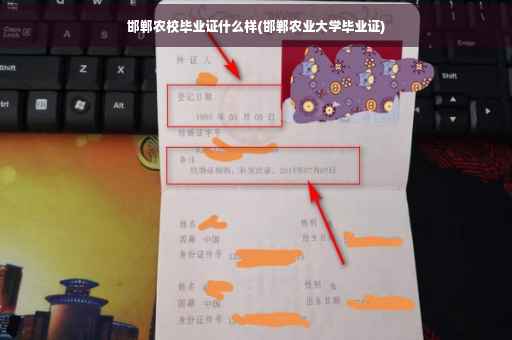邯郸农校毕业证什么样(邯郸农业大学毕业证)