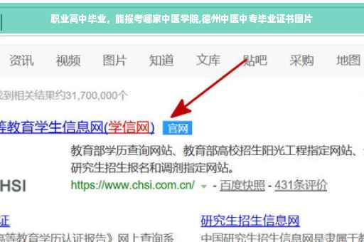 职业高中毕业，能报考哪家中医学院,德州中医中专毕业证书图片