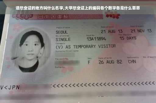 造毕业证的地方叫什么名字,大学毕业证上的编码各个数字各是什么意思