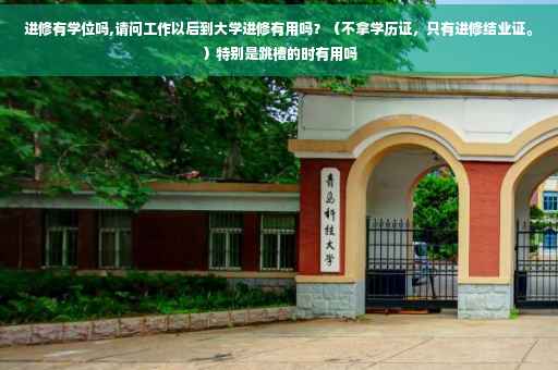 进修有学位吗,请问工作以后到大学进修有用吗？（不拿学历证，只有进修结业证。）特别是跳槽的时有用吗