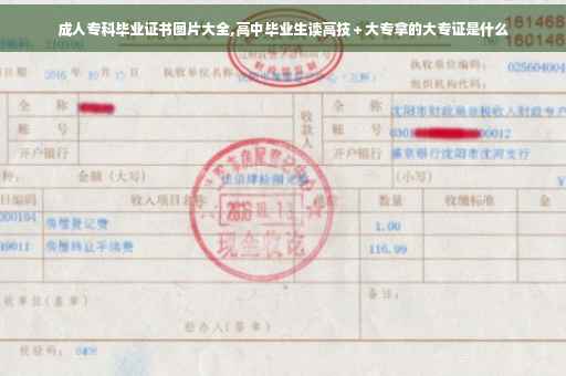 成人专科毕业证书图片大全,高中毕业生读高技＋大专拿的大专证是什么