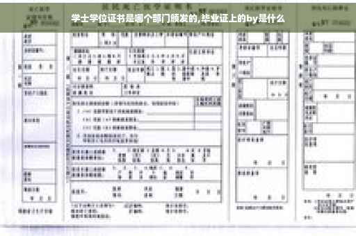 学士学位证书是哪个部门颁发的,毕业证上的by是什么