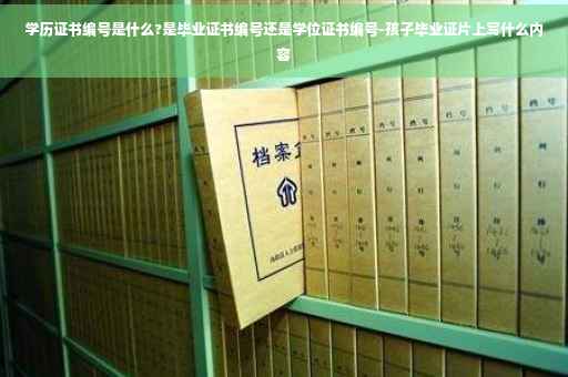 学历证书编号是什么?是毕业证书编号还是学位证书编号-孩子毕业证片上写什么内容