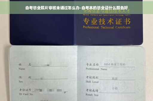 自考毕业照片审核未通过怎么办-自考本的毕业证什么颜色好