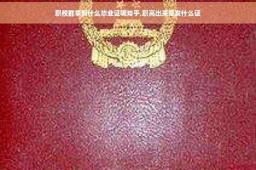 职校能拿到什么毕业证呢知乎,职高出来是发什么证