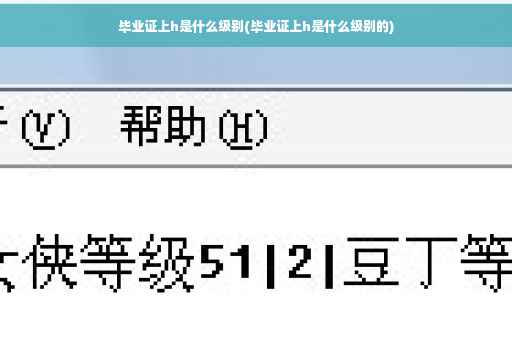 毕业证上h是什么级别(毕业证上h是什么级别的)