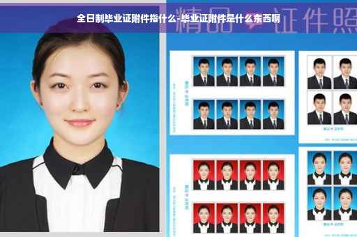 全日制毕业证附件指什么-毕业证附件是什么东西啊