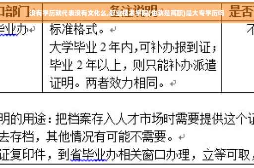 没有学历就代表没有文化么,职业技术学院(也就是高职)是大专学历吗