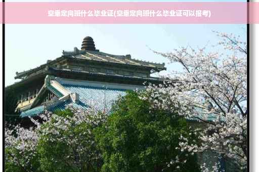 空乘定向班什么毕业证(空乘定向班什么毕业证可以报考)