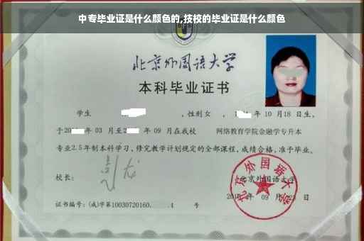 中专毕业证是什么颜色的,技校的毕业证是什么颜色