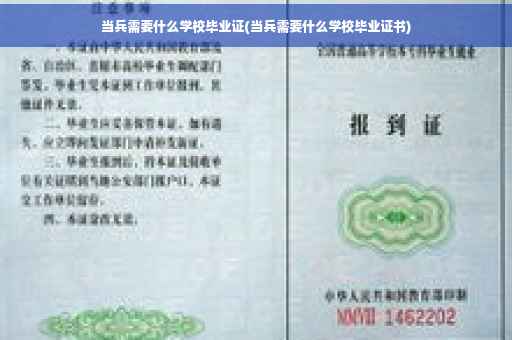 当兵需要什么学校毕业证(当兵需要什么学校毕业证书)