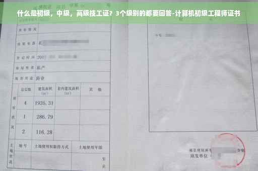 什么是初级，中级，高级技工证？3个级别的都要回答-计算机初级工程师证书