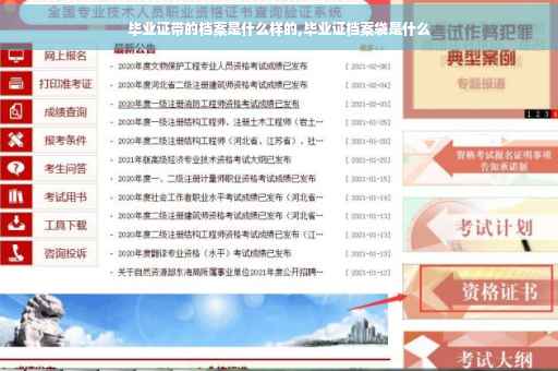 毕业证带的档案是什么样的,毕业证档案袋是什么
