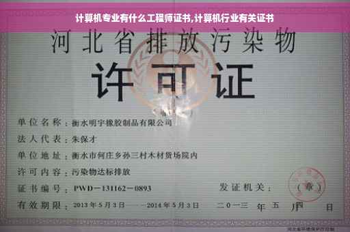 计算机专业有什么工程师证书,计算机行业有关证书