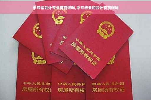 中专读会计专业有前途吗,中专毕业的会计有前途吗