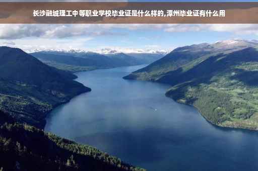 长沙融城理工中等职业学校毕业证是什么样的,潭州毕业证有什么用