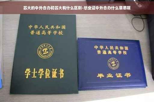 苏大的中外合办和苏大有什么区别-毕业证中外合办什么意思啊