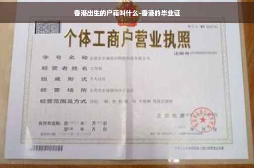 香港出生的户籍叫什么-香港的毕业证