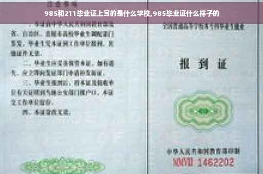 985和211毕业证上写的是什么学校,985毕业证什么样子的