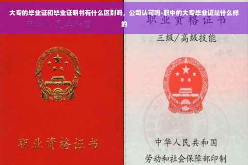 大专的毕业证和毕业证明书有什么区别吗，公司认可吗-职中的大专毕业证是什么样的