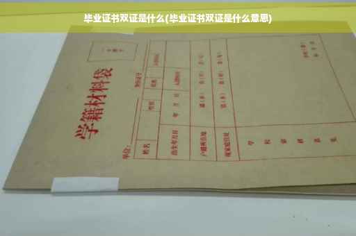 毕业证书双证是什么(毕业证书双证是什么意思)