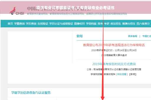经济专业可考哪些证书,大专金融专业必考证书