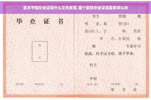 武术学院毕业证是什么文凭类型,哪个武校毕业证是国家承认的