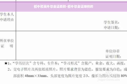 初中和高中毕业证类别-初中毕业证啥样的
