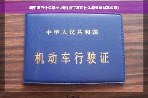 职中发的什么毕业证啊(职中发的什么毕业证啊怎么查)