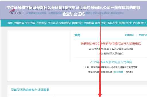 学位证号和学历证号都什么号码啊?是学生证上面的号码吗,公司一般在应聘的时候会查毕业证吗